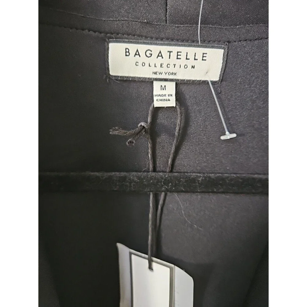 NWT! Bagatelle Collection Faux Suede Leather Drap Collar Open Jacket - Picture 2 of 13